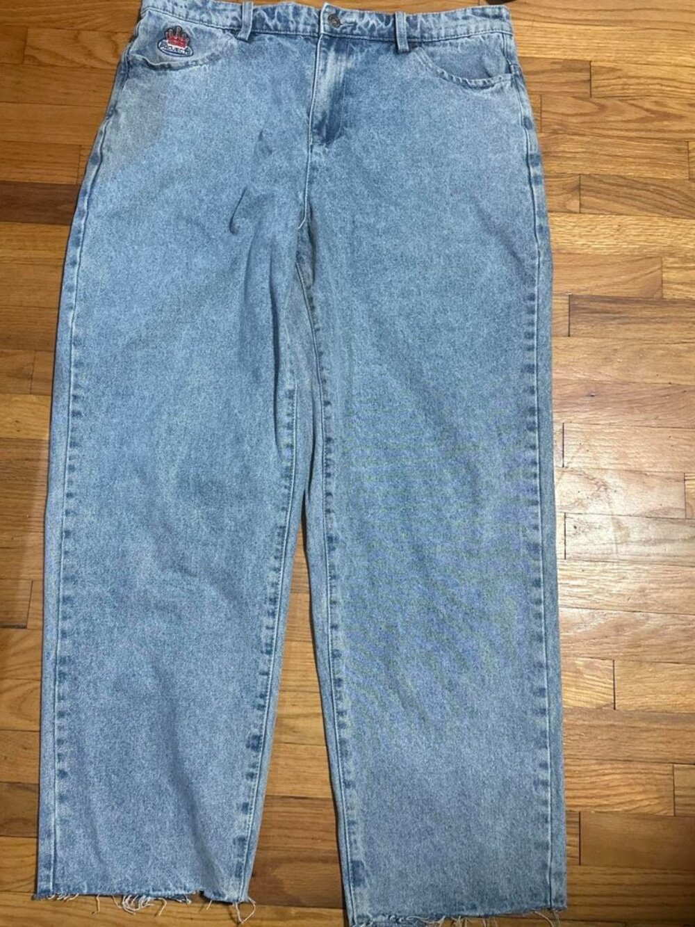 Rare Baggy Light Blue Skate Shop Denim Jeans, Size 34,